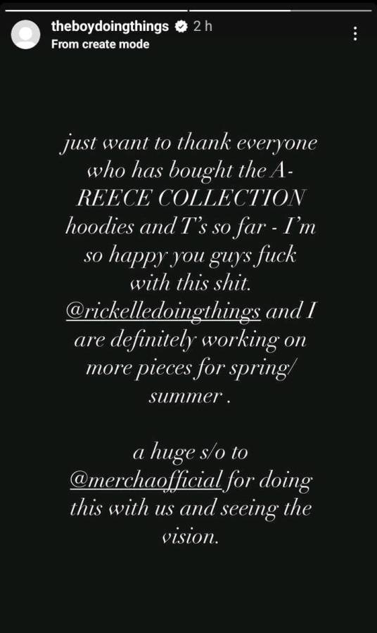 A-Reece Appreciates Fans For Buying His Merch 