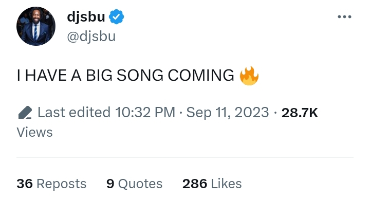 DJ Sbu To Drop New Song 