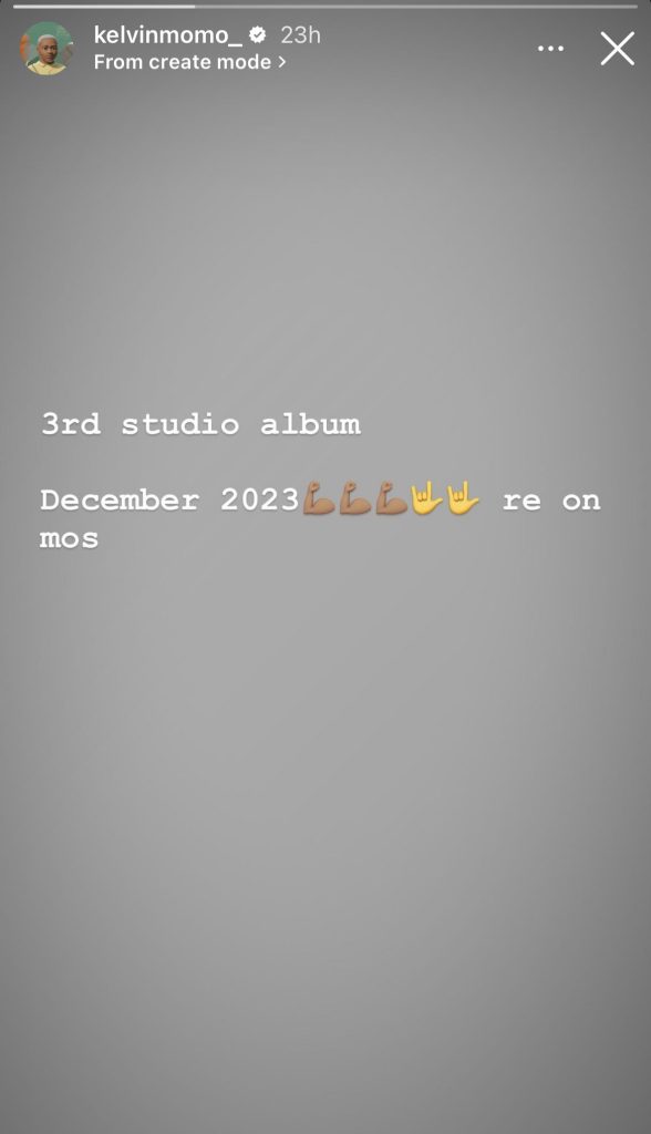 Kelvin Momo To Drop 3rd Studio Album