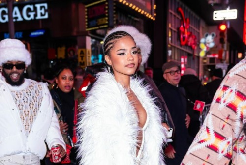 Tyla's 'Water' Performance at Times Square on New Year's Eve"